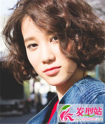 韩式短卷发发型图片 蓬松发型甜美减龄俏皮吸