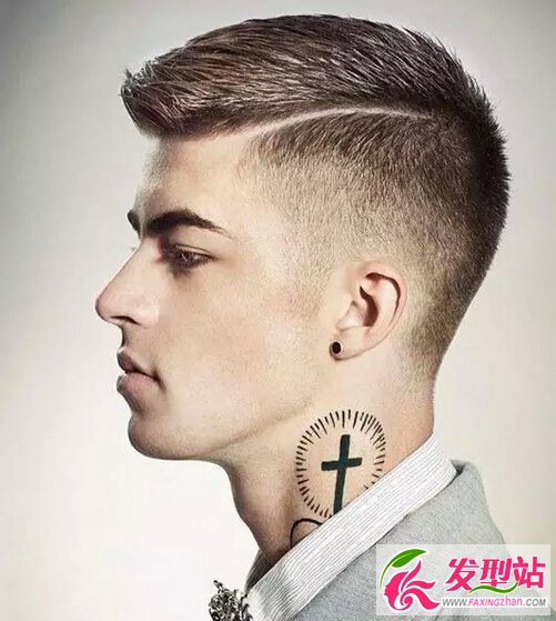 2015男士硬汉发型 最新刀疤发型图片-男士短发