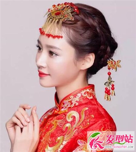 唯美中式新娘发型 2017凤冠霞帔新娘造型