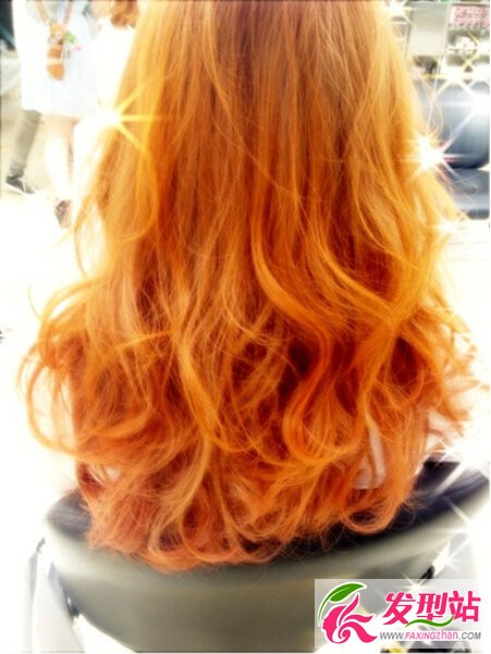 橙黄色系染发参考在寒冷冬季做一个温暖的小太阳