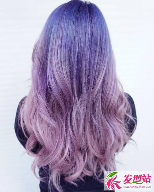 非主流电音紫发色 迷幻紫色染发发型图片大全(2)
