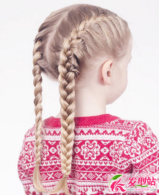 今年流行的儿童发型40款最美小女孩编发扎发图4