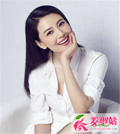 最美中国女神高圆圆的百变侧偏分中长发