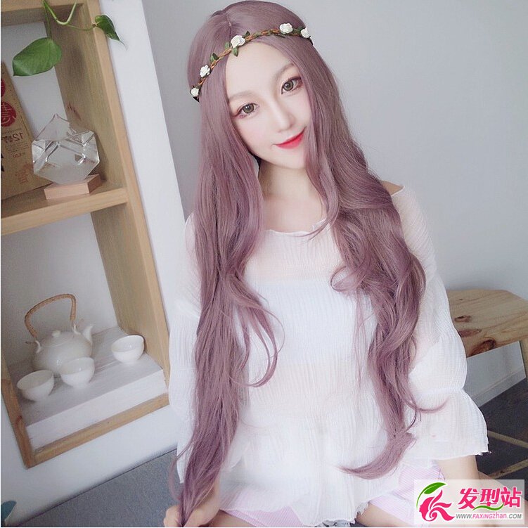 香芋紫色染发发型图片显白香芋紫色头发效果图