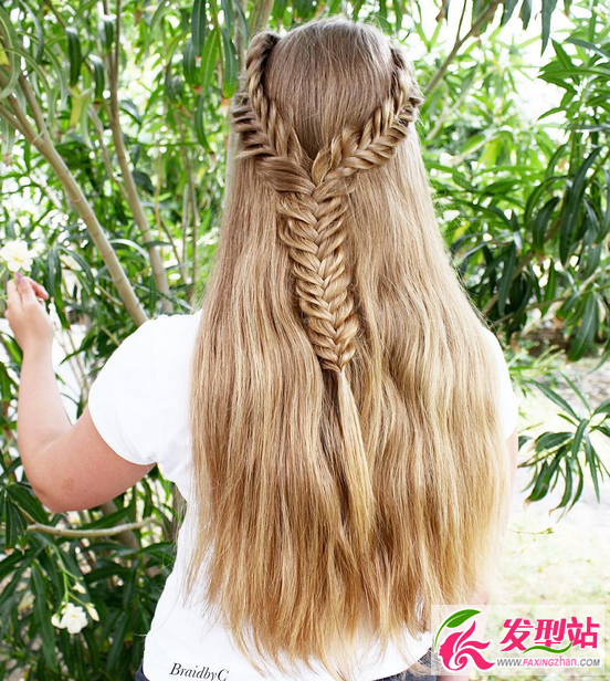 长发波西米亚编发 最美鱼尾辫编发图片大全_发型站_最新流行发型设计