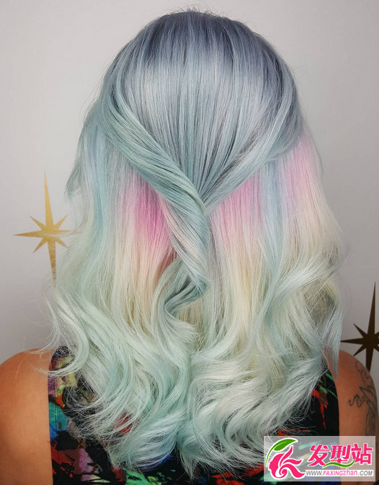 绝美隐藏染发效果图最新挑染染发发型