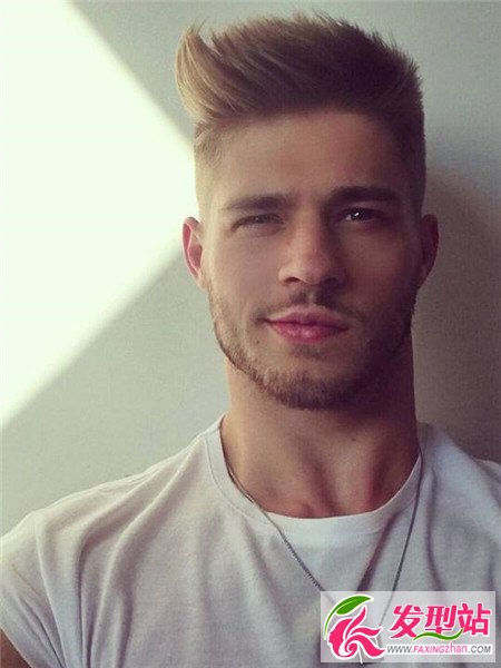 欧美潮男飞机头 铲青飞机头烫发