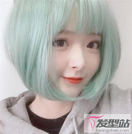 薄荷绿染发效果图 清新感绿头发更时髦