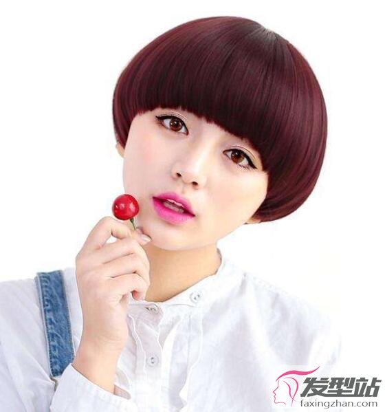 女生西瓜头短发发型萌度爆表又富有个性