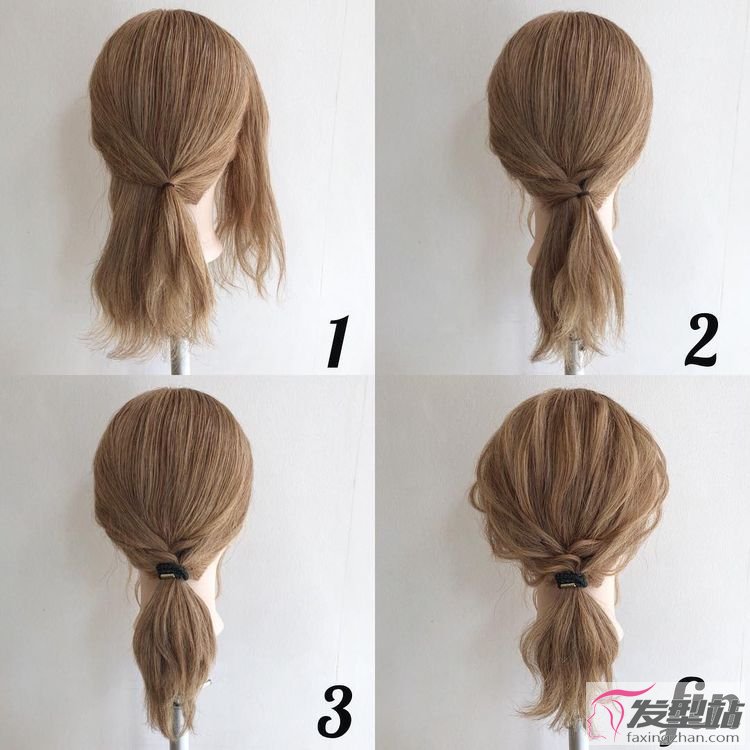 简单低马尾扎法图解这些低马尾无人知道竟然3步就完成
