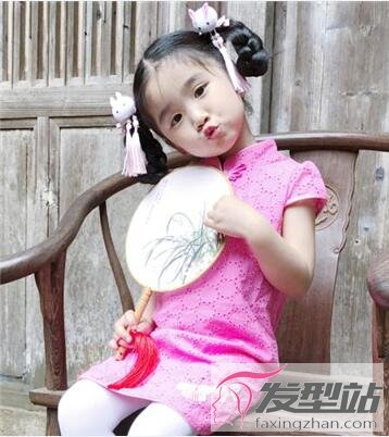 过年小女孩中国风发型 可爱喜庆做古典小