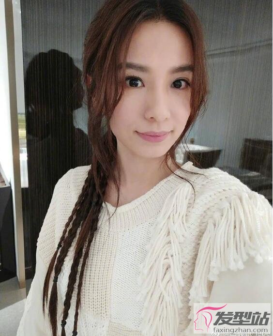 怎样编好看又简单的头发 气质女神hebe的百辫发型学起来(2)_发型站