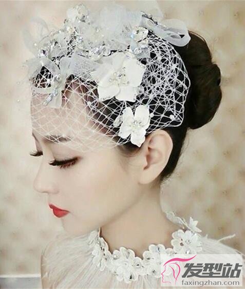 新娘高发髻盘发优雅大方美成女神