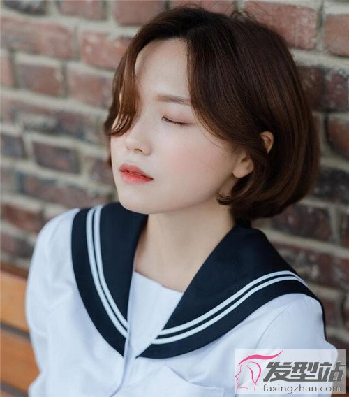 适合女学生的发型 学院风初恋短发_发型站_最新流行发型设计发型图片