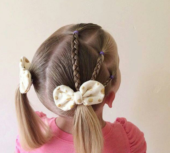 10岁儿童简单扎头发图片